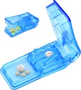 Pill Cutter Splitter til små og små piller Bedste Pill Cutter Splitter 1 / 4 Vitaminer Pill Splitter Cuts med Shield Medicine Tablet Cutter Doubles som en Pill Organizer