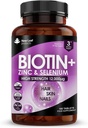 Biotin hårvækst vitaminer 12000mcg høj styrke med kokos olie - fremmer sund hårhud & negle - Biotin vitaminer til kvinder & mænd Vegan, Gluten Free Supplements - Made in the UK by New Leaf