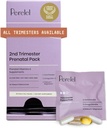 Perrelel 2. Trimester Prenatal Pack, Multivitamin med Magnesium, Omega 3, Jern & Calcium, Nutritional Support for Second Trimester Wellness, Soy & Gluten Free, Non GMO, 30 Daily Pill Packs