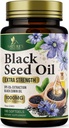 Black Seed Oil Softgels 1000mg - Premium Nigella Sativa Blackseed, Pure Natural Black Cumin Seed Oil & Antioxidant til hud & immunforsvar - Ikke GMO, Flasket i USA Supplement - 180 Softgels