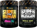 LION Superhuman Pre Workout Powder & Post Workout Recovery Bundle, Vedvarende energi & Focus + Lean Muscle Growth, Strength & Volume (Miami Vice & Muscle Marg)