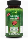 Irwin Naturals Body Fat Diet System-Six RED - 72 Liquid Soft-Gels, 6-in-1 Formula for Weight Management with Nitric Oxide Booster - 24 Total Servings