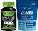 WELLNESS LABSRX Digestive Enzymes Capsules 5 Billion CFUs - Creatine Gummies 5000mg