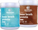 Zammex Bone Broth Protein Powder, Chocolate+Vanilla Flavor