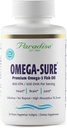 Paradise urter Omega- Sikker, Omega-3 Koncentrat, Premium Fish Oil, DHA, EPA, Vegan, Non GMO, Gluten Free, 30 Count Vegetar Softgels