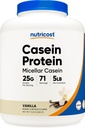 Nutricost Casein Protein Powder 5lb Vanilla - Micellar Casein, Gluten Free, Non-GMO