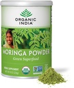 ORGANIC INDIA Moringa Powder - Moringa Oleifera Leaf Herbal Supplement, Green Superfood, Nutrient Dense, Pure Plant Protein, Vitamin A, E, K, Jern, Calcium, Fiber, Vegan, USDA Certified Organic - 8 oz