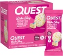 Quest Nutrition Frosted Cookies Twin Pack, Fødselsdagskage, 1g Sukker, 10g Protein, 2g Net Carbs, Gluten Free, 8 Greve (Pack of 1)