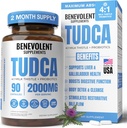 2000mg TUDCA Bile Salts Supplement Complex Measures 124; Understøtter leverdetox & Cleanse, Gallablære, Gut & Nyre Sundhed Measures 124; 4: 1 Mælk tidsel + Probiotika til Max Absorption 124; USA Made Measures 124; 90 Non- GMO V kapsler