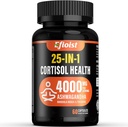Cortisol Health Supplement, 25- in-1 Cortisol Reducer for kvinder & mænd, Cortisol Kosttilskud til med Ashwagandha, Rhodiola Rosea, L- Theanine, for Mood, Focus, Sleep Support, 2 Kapsler