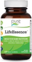 PURE VÆSENTLIGE ETIKETTER LifeEssence Multivitamin til kvinder og mænd - Naturlig urtetilskud - D-vitamin, D3- vitamin, B12-vitamin, biotin med fuldfoder (120 tabletter)