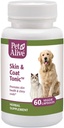 PetAlive Skin and Coat Tonic - Alle naturlige urter supplement til kat og hund hud sundhed og skinnende, Glossy Coats - 60 Veggie Caps