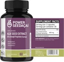 Power Seed Acai - nitrogenoxid booster. Understøtter blodgennemstrømning, blodsukkerniveauer, metabolisk funktion & energi. Super Strong Antioxidant. Kaffefri. Patenteret formel 124; 60 kapsler