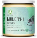 Organic Lakrids Root Powder Mulethi Powder, Herbal supplement til støtte sund mave Lining og fordøjelsestrakt - Ikke GMO, Gluten Free- Glycyrrhiza Glabra - 150gm / 5.29oz