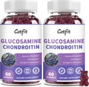Catfit Glucosamin Chondroitin Gummies, Extra Strength Joint Health Support Supplement med MSM & Elderberry, Antioxidant immunsupport Supplement for voksne mænd og kvinder (2 Pack)