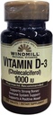 Windmill Natural Vitamins Vitamin D-3 Cholecalciferol 1000IU Dietary Supplements 100 Tablets (Pack of 2)
