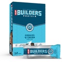 CLIF BUILDERS Protein Bars - Cookies 'n Cream Flavor - 20g Plant Based Protein - Gluten Free - Non-GMO - Lav Glycemisk - Ingen kunstige sødestoffer - 2.4 oz. (12 Pack)