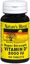 Nature's Blend Vitamin D3 2000 IU Super Strength - 100 Tablets, Pack of 3