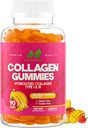 Collagen Gummies for Women & Men (90 Greve) - Premium Hydrolyzed Collagen Type I & III for Hår, Hud & Nails Support - Great Tasting Tropical Flavor, Gluten- Free, Non- GMO - 90 Gummies (45 Servere)