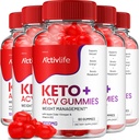 ActivLife Keto ACV Gummies - Active Life Keto Æble Cider Vincious Gummies, ActivLife Keto + ACV Weight Management Gummies ActiveLife Advanced 1000mg Formel (5 Pack - 300 Gummies)