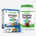 Orgain Organic Vegan Protein Powder and Protein Bars Bundle (2.03lb + 12 Tæl)