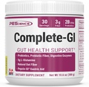 PEScience Complete- GI Gut Health Powder, Probiotika for kvinder og mænd, fordøjelige enzymer, Prebiotic Fiber, L Glutamin, Pepzin GI Zink Carnosine, Raspberry Flavor, 30 Servere
