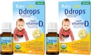Ddrops 1072834 400 IU Liquid Vitamin D3 Drops for Babies, 0.08 Fl. Oz (Pack of 4)