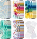 120 Pcs Fabric Adhesive Fleksible Bandages Bulk Assorted Shapes and Mønstre Lille Farverige Pretty Fabric Bandages med Non Stick Pad 3 x 1 Tommer til Cuts Sår Scrapes Kvinder (Farverige)