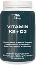 Vitamin K2 D3 Supplement - High-Potency - Supports Bone, Heart, Immune Health - Non-GMO, Gluten-Free, Vegetarian - 60 Capsules (60 Servings) - Premium Quality K2+D3 Formula