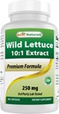 Bedste Naturals Wild Salat 10: 1 Extract 250 mg - 240 Kapsler