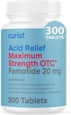 Curist Famotidine 20mg Bulk Pack (300 Count Tablets) Acid Reflux Medicine for Heartburn Relief - OTC Maximum Strength Stomach Acid Reducer - Anti Acid Relief Tablets for Indigestion Heartburn Relief