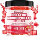 Creatine Monohydrate Gummies for Men & Women 120 CT - 5000mg of Creatine Monohydrate per Serving - Sugar Free Chewable Creatine for Muscle Strength, Muscle Builder, Energy Boost (Raspberry Flavor)