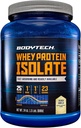 BODYTECH Whey Protein Isolate Powder - med 25 gram protein per servering & BCAA - Ideel til post- workout muskeltræning & vækst, Indeholder mælk & soja - Fransk Vanilla (1,5 pund)