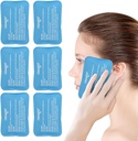 NEWGO Mini Ice Packs (6 Packs) Gel Cold Packs for Injuries Reusable, Face Ice Pack for Face Surgery, Teeth Pain, Tired Eyes, Kid's Boo Boos, Bruises, Headaches,Breastfeeding 4.5"X 3.2" Blue