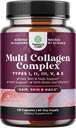 Avanceret Multi Collagen Peptider Pills 120ct - Biotin og Collagen tillæg med BioPerine og hår hud negle Vitaminer for kvinder Mænd - Multi Pills for kvinder med type 1 2 3 5 & X