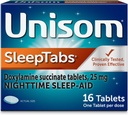 Unisom SleepTabs, Nighttime Sleep-aid, Doxylamine Succinate, 16 Tablets