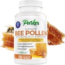 Parker Naturals Supreme Bee Pollen kapsler, 3520 mg Royal Jelly, Bee Pollen, og Bee Propolis kapsler, Natural Bee Pollen supplement til voksne, 150 kapsler