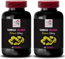 Ginkgo Leaf Extract - Ginkgo BILOBA Extract - Herbal antioxidant Capsules, Ginkgo biloba Natural Product, Plant-Based antioxidant, Ginkgo biloba antioxidant Benefits 2 Bottles 120 Capsules