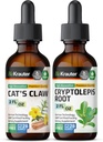BIO KRAUTER Cat &#39;s Claw Tincture 2 Fl. Oz. &amp; Cryptolepis Tincture 2 Fl. Oz.