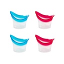 BRBASAP Eye Wash Cup 4Pack Eye Wash Kit Bad Kit Silicone Eyelash Lid Care for trætte tørre øjne Effektiv Eye Cleaner løsning med opbevaring Container Lindrende trætte øjne (blå og pink)