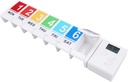 CozyCabin 7 Dag Pill Organizer med Reminder Alarm, Bærbar Ugentlig Pill Box Organizer lille medicin Organizer til vitaminer Kosttilskud Fish Oil & Gigt Friendly