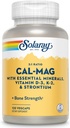 Solaray Cal-Mag with Essential Minerals | Calcium, Magnesium, Strontium, Vitamins D-3 & K-2 | 30 Serv | 120 VegCaps