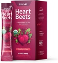 Snap Supplements Heart Beets Stick Packs, Organic Beet Root Powder Drink Mix, Cardiovascular Support for Men & Women, Beets, Pomegranate & Red Spinach, Nitric Oxide Booster, Mixed Berry, 10 Servings