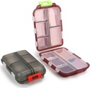 2PCS Travel Pill Organizer Box, Bærbar Pill Case, Pill Box Dispenser, med 10 afdelinger for forskellige lægemidler