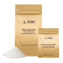 PURE ORIGINAL INGREDIENSER Hyaluronsyre (2 oz) og Niacinamid (1 LB) Bundle, Flush- Free, Fine Powder
