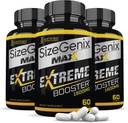 (3 Pack) Sizegenix Max 1600MG Avanceret mænds sundhed Formel 180 Kapsler