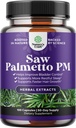 Nighttime Defense Saw Palmetto for Men - Saw Palmetto Extract Prostate Supplement for Men Help Reduce Night Urination Frequency Urgency and Overactive Bladder with Lycopene Pumpkin Seed and Melatonin