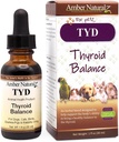 Amber NaturalZ TYD Thyreoidea Balance Herbal supplement til hunde, katte, fugle, Guinea svin, og kaniner Buddy 124; Herbal Pet supplement til Thyroidea sundhed Buddy 124; 1 Fluid Ounce glasflaske Buddy 124; Fremstillet i USA