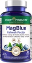Renhed Produkter MagBlue Opfrisk Factor Super Boost - Magnesium Bisglycinate, Shoden Ashwagandha, Vitamin D3, Zink og Bor - 90 tabletter