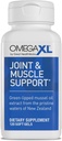 OmegaXL Joint Support - Natural Muscle Support, Green Lipped Mussel Oil, Soft Gel Pills, Drug- Free, 120 Greve